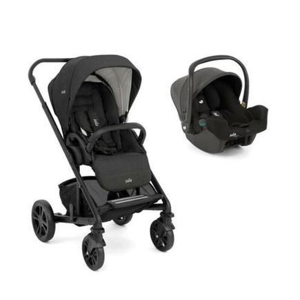 Poussette DUO Chrome + Coque I-Snug 2 + Adaptateurs + Habillage pluie Shale JOIE